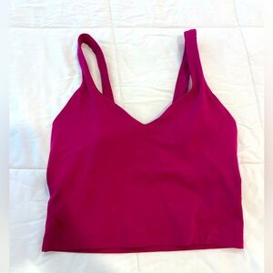 LuluLemon Align Tank Cropped Magenta Size 4